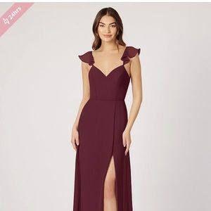 Azazie Everett in color “Cabernet”, size A14